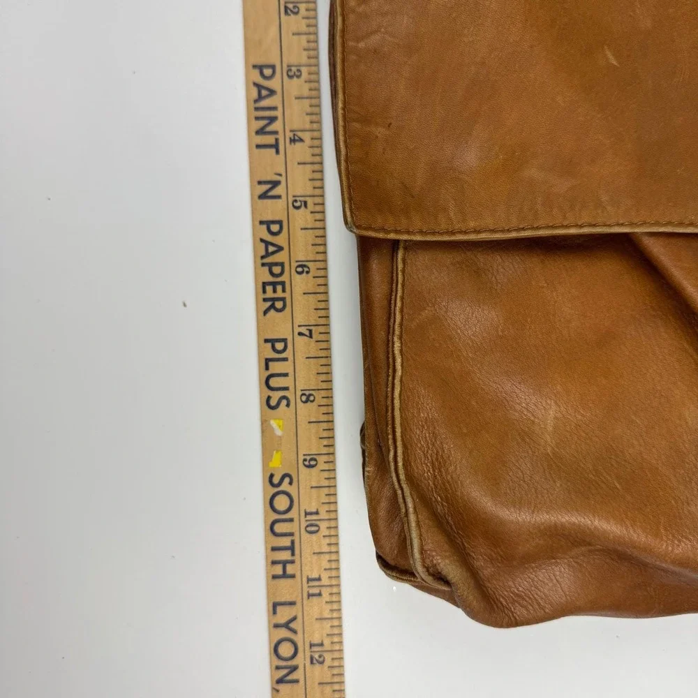 Simon Brown Leather Messenger Bag‎ Crossbody Made in Colombia Vintage Satchel